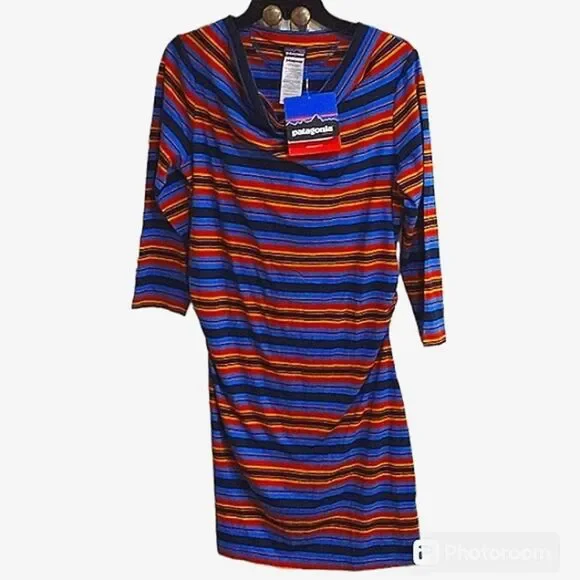 New Patagonia Kamala Cowl Neck Dress Size Medium - Picture 2 of 9